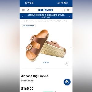 NWT Birkenstock Arizona Big Buckle Slide Sandal US 5